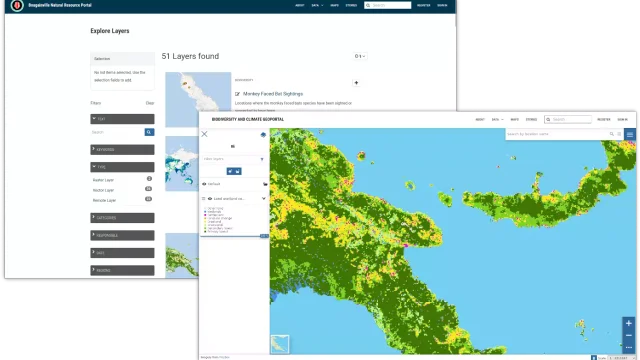 Bougainville Natural Resource Portal and Papua New Guinea Biodiversity and Climate Geoportal